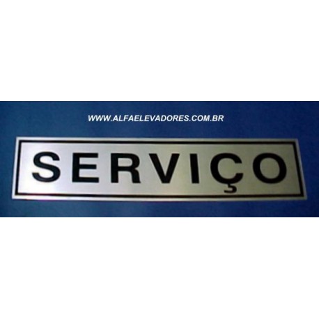 PLACA ADESIVA SERVIÇO