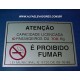 PLACA ADESIVA LOTAÇÃO 04 PASSAGEIROS E PROIBIDO FUMAR