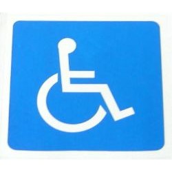 PLACA EM VINIL 12 X 12 CM DEFICIENTE FÍSICO