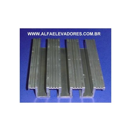 SOLEIRA DE ALUMÍNIO 3 CANAIS 118 X 26 MM