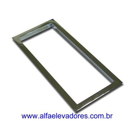 REQUADRO DE LATÃO CROMADO 100 X 250 MM