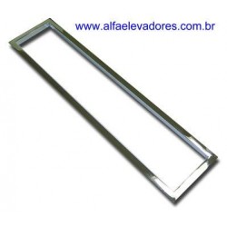 REQUADRO DE LATÃO CROMADO 100 X 500 MM