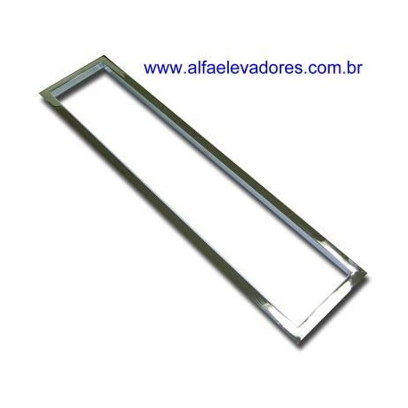 REQUADRO DE LATÃO CROMADO 100 X 500 MM