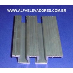 SOLEIRA DE ALUMÍNIO 2 CANAIS 100 X 26 MM