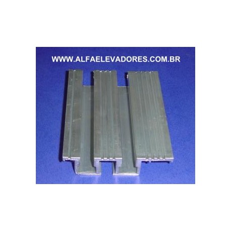 SOLEIRA DE ALUMÍNIO 2 CANAIS 100 X 26 MM