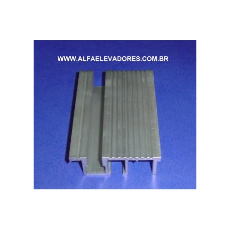 SOLEIRA DE ALUMÍNIO 1 CANAL 80 MM X 26 MM