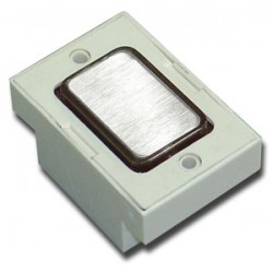 BOTÃO ALX 400 RETANGULAR TRANSPARENTE PINO CURTO SEM PAINEL