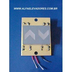 SETA DISPLAY DUPLA VERMELHA