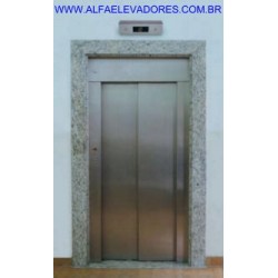 PORTA DE PAVIMENTO AUTOMÁTICA LAT.DIR. 0800 2 FLS + SOLEIRA + BATENTE INOX