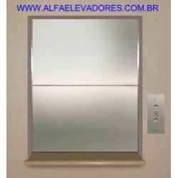 PORTA DE PAVIMENTO MANUAL TIPO GUILHOTINA 2 FLS INOX