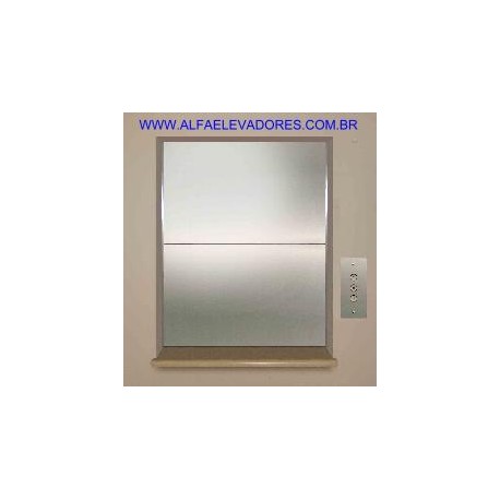 PORTA DE PAVIMENTO MANUAL TIPO GUILHOTINA 2 FLS INOX