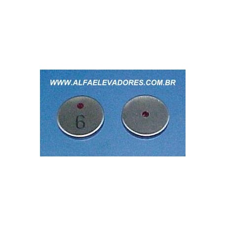 CAPACETE INOX PARA BOTÃO CLASSE A, LISO COM FURO CENTRAL