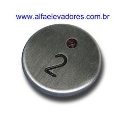 CAPACETE INOX PARA BOTÃO CLASSE A, GRAVADO COM FURO LATERAL