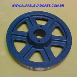 POLIA DE TRAÇÃO ØEXT. 410 MM ØENC. EIXO CÔNICO COM 4 CANAIS 3/8"