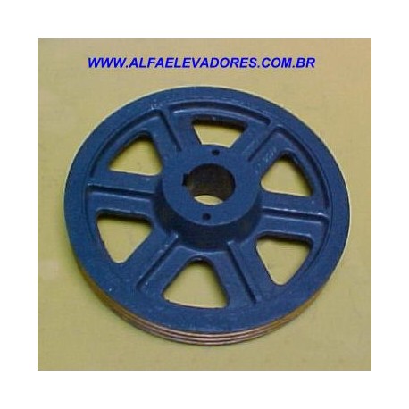 POLIA DE TRAÇÃO ØEXT. 410 MM ØENC. EIXO CÔNICO COM 4 CANAIS 3/8"