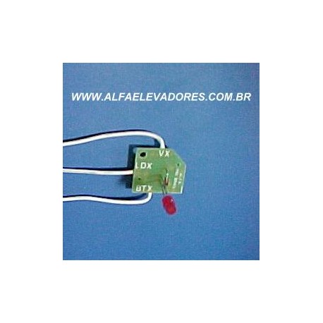 PAINEL PARA BOTÃO CLASSE A LISO LED CENTRAL COM RESISTENCIA 10K