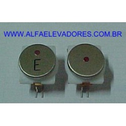 NÚCLEO COM CAPACETE EM INOX COM FURO PARA LED PARA BOTÃO CLASSE A