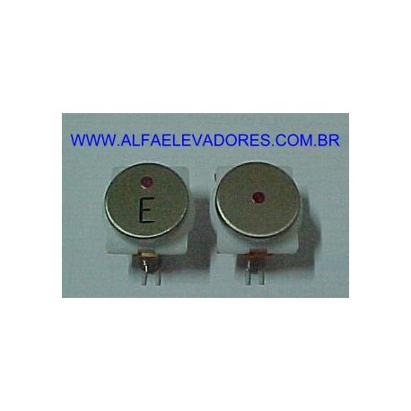 NÚCLEO COM CAPACETE EM INOX COM FURO PARA LED PARA BOTÃO CLASSE A