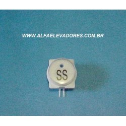 NÚCLEO COM CAPACETE PARA BOTÃO CLASSE A COM FURO PARA LED