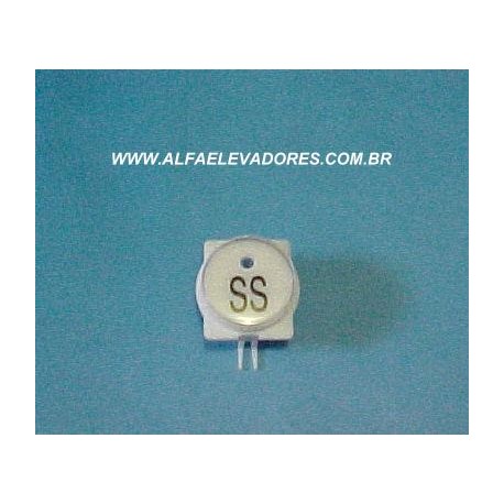 NÚCLEO COM CAPACETE PARA BOTÃO CLASSE A COM FURO PARA LED