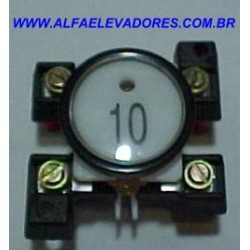 BOTÃO CLASSE A COM FURO PARA LED