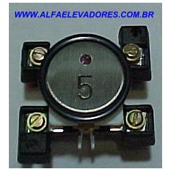 BOTÃO CLASSE A EM INOX COM FURO PARA LED