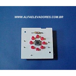 PAINEL DE CHAMADA PARA BOTÃO ADV 30V COM MICRO E LED VERMELHO