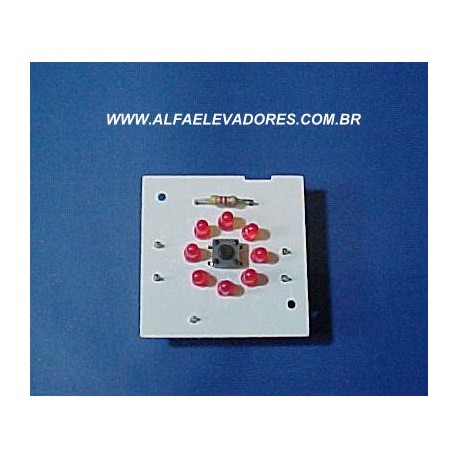 PAINEL DE CHAMADA PARA BOTÃO ADV 30V COM MICRO E LED VERMELHO