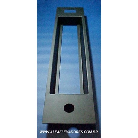 VISOR PARA PORTA DE PAVIMENTO COM BOTÃO E RASGO 30 X 60 MM PARA IPD