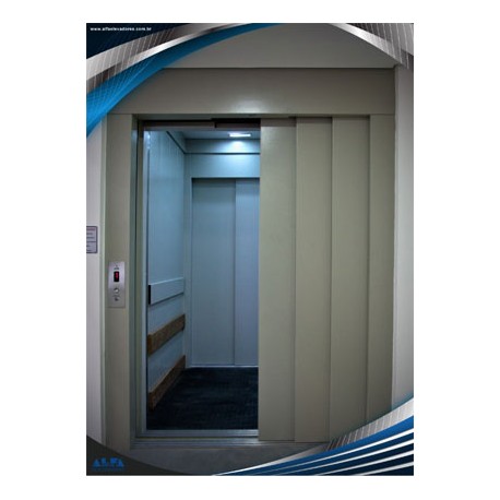 PORTA DE PAVIMENTO AUTOMÁTICA LAT.DIR. 1100 3 FLS + SOLEIRA + BATENTE INOX