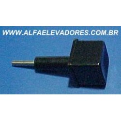 BOTÃO QUADRADO COM PINO 18MM PRETO