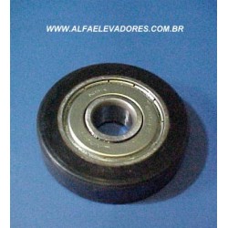 ROLDANA DE BORRACHA COM ROLAMENTO PARA LIMITADOR DE VELOCIDADE