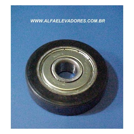 ROLDANA DE BORRACHA COM ROLAMENTO PARA LIMITADOR DE VELOCIDADE