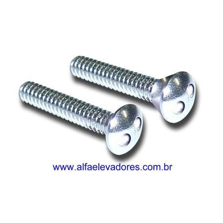 PARAFUSO 5/32´´ X 5/8´´ ANTI-VANDALISMO NIQUELADO CABEÇA OVAL
