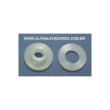 ARRUELA DE NYLON Ø E 22MM x Ø I 10MM x 2MM PARA PICK UP DE PARADA